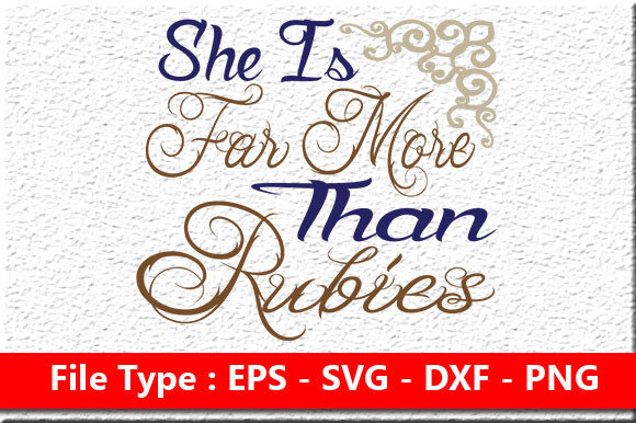 Christian Jesus Svg Design: She is Far More Graphics & Crafts
