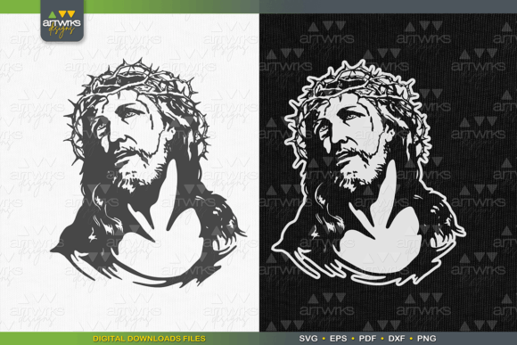 Crown of Thorns Jesus Christ SVG Graphics for Print Templates
