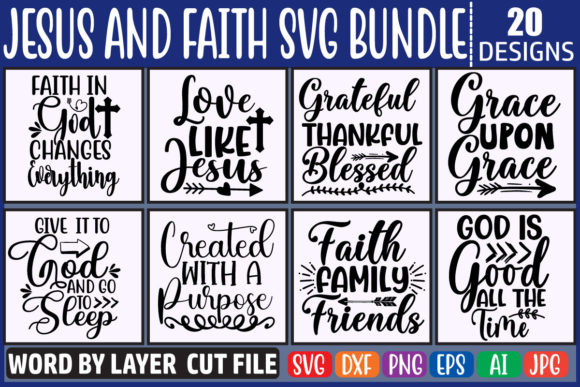 Jesus and Faith SVG Bundle Vol.3: Design Review for Brands