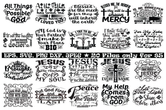 Jesus Bible Verse SVG Bundle for Creative Bundles
