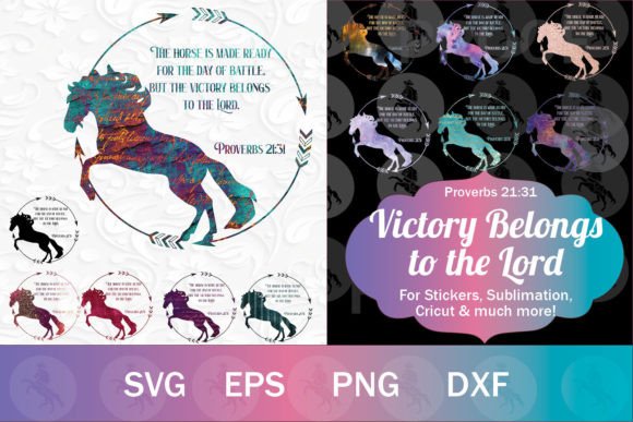 Proverbs 21 31 Christian Horse Graphics