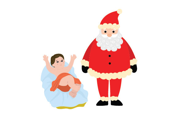 Santa Claus and Baby Jesus Crafts for Christmas Selling